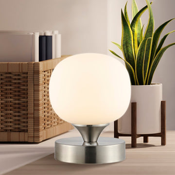 Owen 6.13" Bohemian Farmhouse Iron Rechargeable Integrated LED Table Lamp - JONATHAN Y
